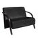 Poltrona 2 Lugares Vênus Pé Madeira Suede Preto