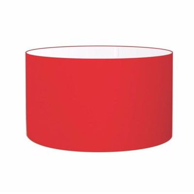 Cúpula Abajur Cilíndrica Cp-7024 ø50x25cm Vermelho