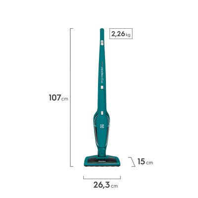 Aspirador de Pó Vertical Sem Fio Electrolux Ergorapido 2 em 1 até 21 min Verde (ERG22) Bivolt