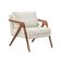 Kit 2 Poltronas Decorativa Mona Luxo Linho Cru Base Madeira Maciça
