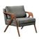 Kit 2 Poltronas Decorativa Mona Luxo Linho Cinza Base Madeira Maciça