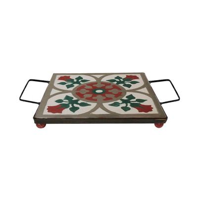 Descanso De Panela Apoio De Mesa Ladrilho Hidráulico P- Travessa Ladrilho B3