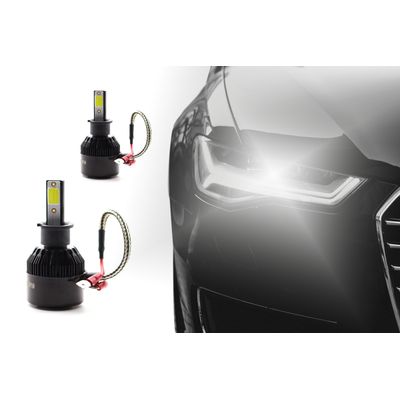 Kit Lâmpadas Super Led CODE H3 6000k Branca 7800 Lúmens