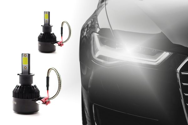Kit Lâmpadas Super Led CODE H3 6000k Branca 7800 Lúmens
