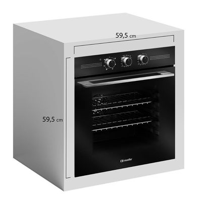 Forno Elétrico Digital De Embutir Mueller Preto 70 Litros Com Função Fryer MFE70K 220V