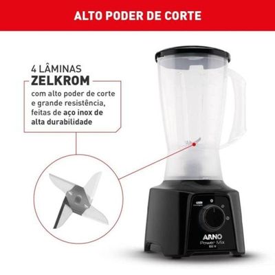 Liquidificador Arno Power Mix 550W Preto 110V