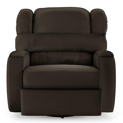 Poltrona do Papai Sala de Cinema Reclinável Kylie Glider Manual Giratória PU Marrom G23