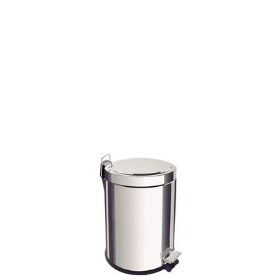 Lixeira Inox com Pedal Tramontina Brasil com Acabamento Polido e Balde Interno 3 L