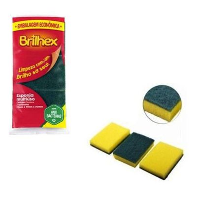ESPONJA MULTIUSO BRILHEX EMBALAGEM ECONOMICA