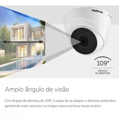 kit 3 Câmera de segurança Intelbras VHL 1120 D 3,6mm 20m com resolução de 1MP visão noturna