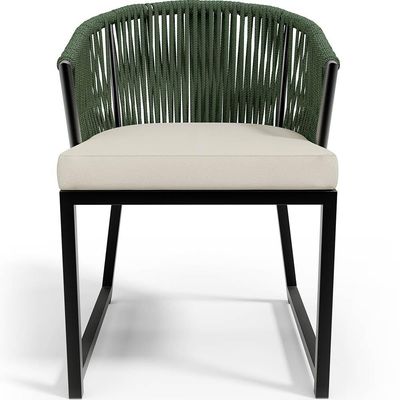 Kit 02 Cadeiras Decorativas Para Área Gourmet Cozinha Corda Náutica Bethari D04 Verde - Lyam Decor