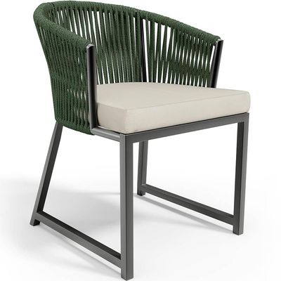 Kit 02 Cadeiras Decorativas Para Área Gourmet Cozinha Corda Náutica Bethari D04 Verde - Lyam Decor