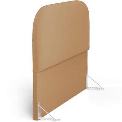 Cabeceira Cama Box King 195cm Orgânica Lanna W01 Bouclê Mostarda - Lyam Decor
