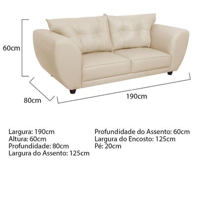 Sofá 2 Lugares Tulipa Suede Bege