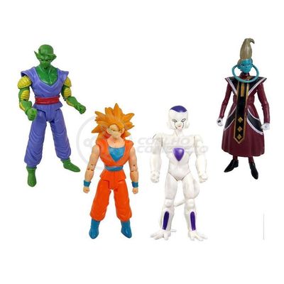 Kit 4 Bonecos Dragon Ball Super 15Cm
