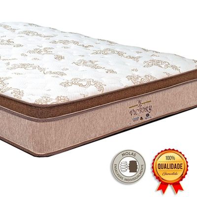 Cama Box Baú Solteirão Bege E Colchão Victory Molas Vstore