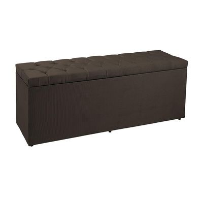 Recamier Baú 1,95m Madrid Suede Marrom Dal Poz Estofados