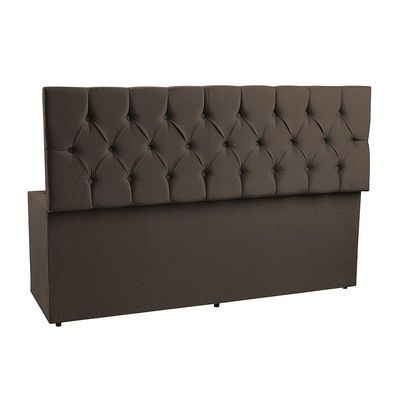 Recamier Baú 1,95m Madrid Suede Marrom Dal Poz Estofados