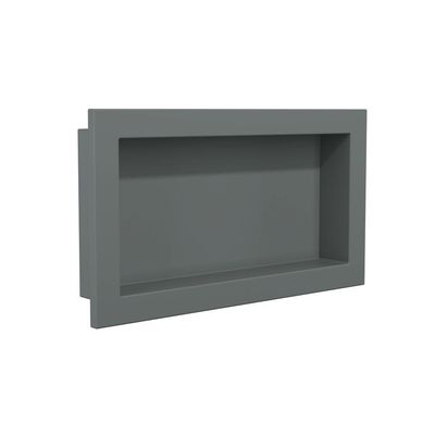 Nicho Para Banheiro Pedra 37x67cm Chumbo Fosco
