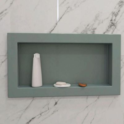 Nicho Para Banheiro Pedra 37x67cm Chumbo Fosco