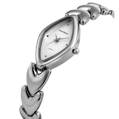 Relogio Mondaine Feminino Ref: 32974l0mvnm2 Bracelete Losangular Prateado
