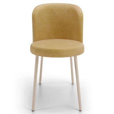 Kit 3 Cadeiras Sala de Jantar Estofada Gavi Arena L02 Couríssimo Fendi - Lyam Decor