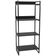 Estante Multiuso 4 Prateleiras Escritório Estilo Industrial Form C01 146x60 Preto Onix - Lyam Decor