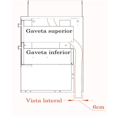 Balcão Gabinete Para Banheiro 60cm Com 02 Gavetas Gael B06 Branco Nogal - Lyam Decor