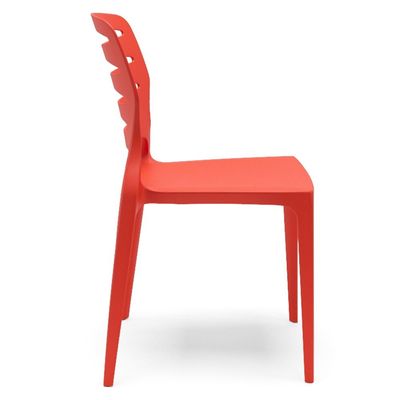 Kit 02 Cadeiras Para Cozinha Área Gourmet Jardim Empilhável Larsen P03 Vermelho - Lyam Decor