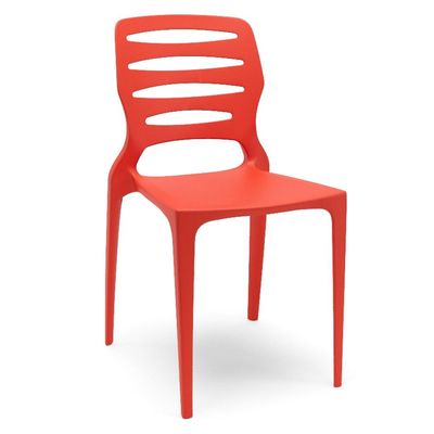 Kit 02 Cadeiras Para Cozinha Área Gourmet Jardim Empilhável Larsen P03 Vermelho - Lyam Decor