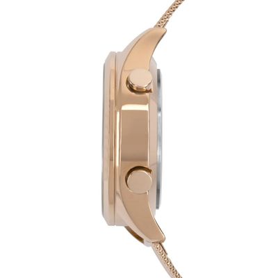 Relógio Condor Feminino Ref: Comd26aad/4j Led Espelhado Mesh Rosé