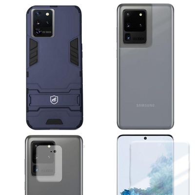 Película Nano Gel + Câmera + Nano Traseira + Capa Armor Para Samsung Galaxy S20 Ultra - Gshield