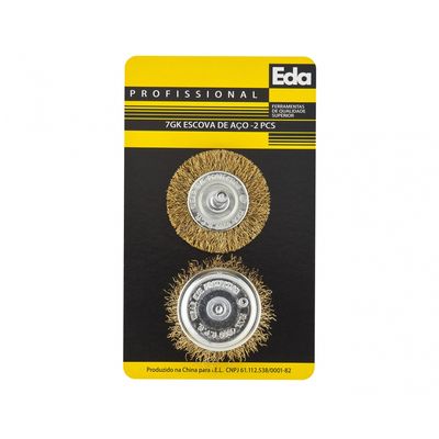 Escova Aco Furad Elet 2Pcs Copo-Red Import Blister