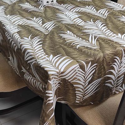 Toalha De Mesa Térmica Impermeável 1,50m x 2,50m Para Mesa 6 a 8 Cadeiras - Folhagem