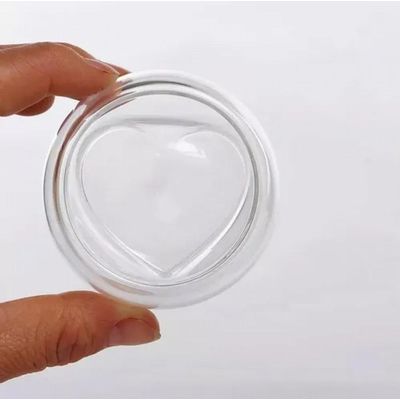 Jogo de Copo Coração Parede Dupla 2 Peças 80 Ml - Mimo