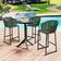 Kit 04 Banqueta Para Área Gourmet Cozinha Varanda Corda Náutica Porto D04 Verde - Lyam Decor