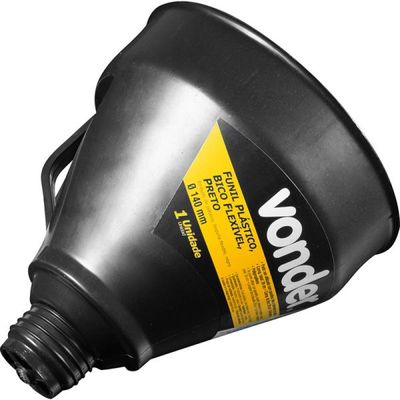 Funil Plástico Preto Flexível 140Mm Vonder