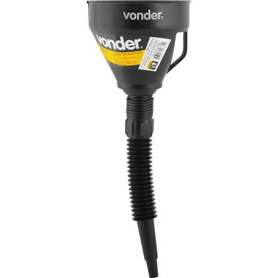 Funil Plástico Preto Flexível 140Mm Vonder