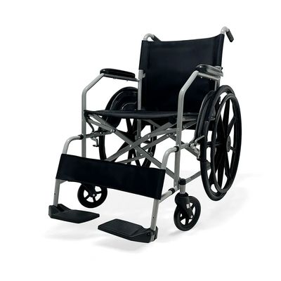 Cadeira de Rodas Manual Até 100kg com Encosto Rebatível D100 POP Dellamed Cinza Escuro