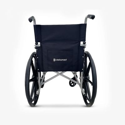 Cadeira de Rodas Manual Até 100kg com Encosto Rebatível D100 POP Dellamed Cinza Escuro