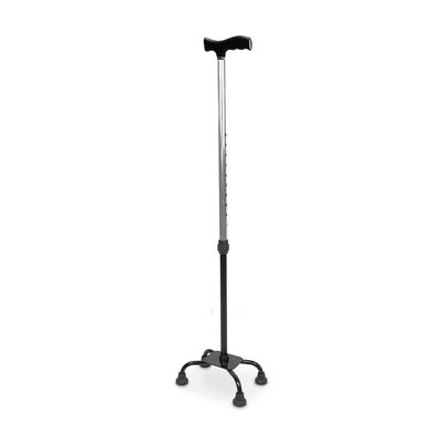 Bengala 4 Pontas com Regulagem de Altura até 90 Kg D9 Dellamed Preto