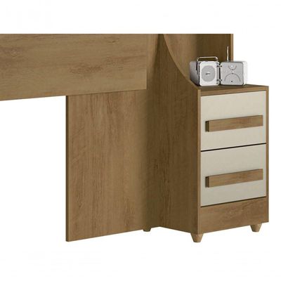 Cabeceira De Casal Extensível Síria Cinamomo Com Off White - Rv Móveis