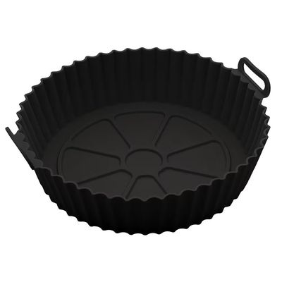Forma Redonda de Silicone para Air Fryer 19cm x 6,5cm Lyor Preto