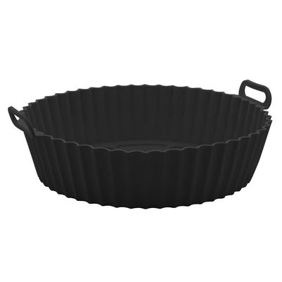 Forma Redonda de Silicone para Air Fryer 19cm x 6,5cm Lyor Preto