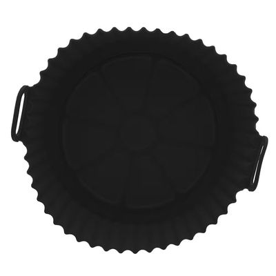 Forma Redonda de Silicone para Air Fryer 19cm x 6,5cm Lyor Preto