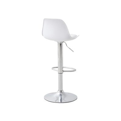 Banqueta Eiffel Design Eames Assento PP Base Madeira Conthey Branco