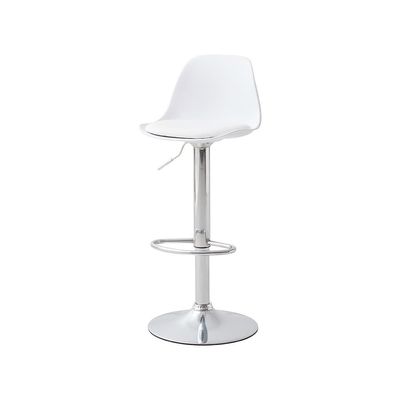 Banqueta Eiffel Design Eames Assento PP Base Madeira Conthey Branco