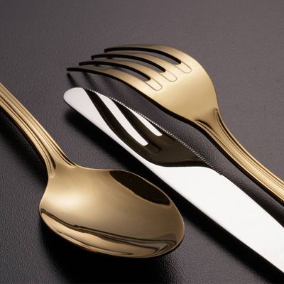 Faqueiro Avalon em Aço Inox Dourado 30 Peças Wolff Dourado