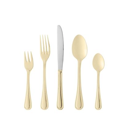 Faqueiro Avalon em Aço Inox Dourado 30 Peças Wolff Dourado