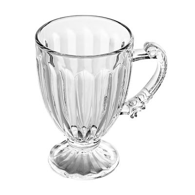 Xícara Chá de Cristal Ecol c  Pé Imperial 200ml Lyor Transparente